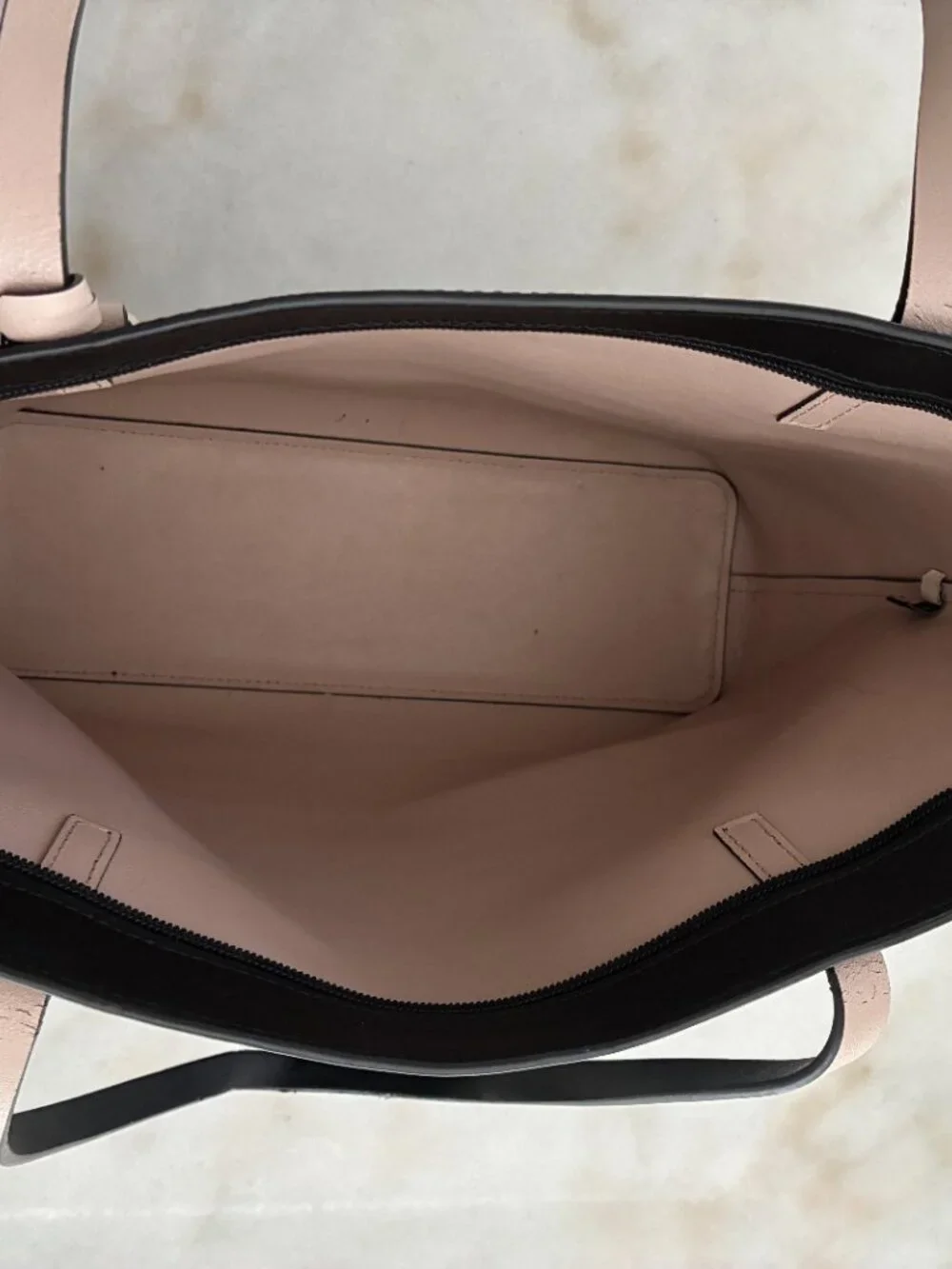Kate Spade Lawton Way Rose Tote Bag Black Warm Cream Bow WKRU6079 Medium Zip
